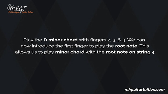D Minor Chord Shape