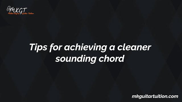 Tips for acheiving a clearer sound  W...