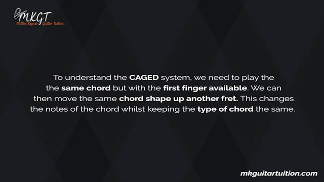 The C Major Chord Shape