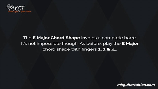 The E Major Chord Shape