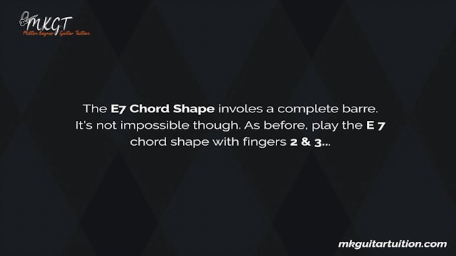 The E 7 Chord Shape