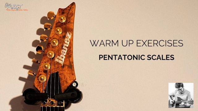 Pentatonic warm up, double pull-offs & hammer ons