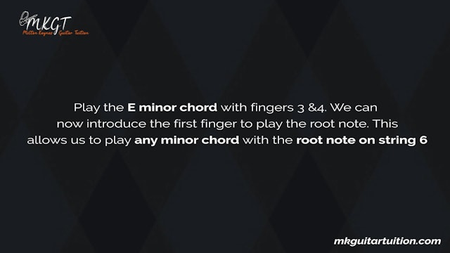 E Minor Chord Shape