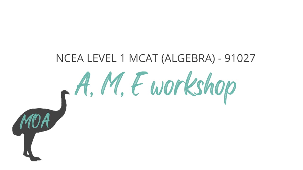 NCEA level 1 MCAT Package (A, M, E)