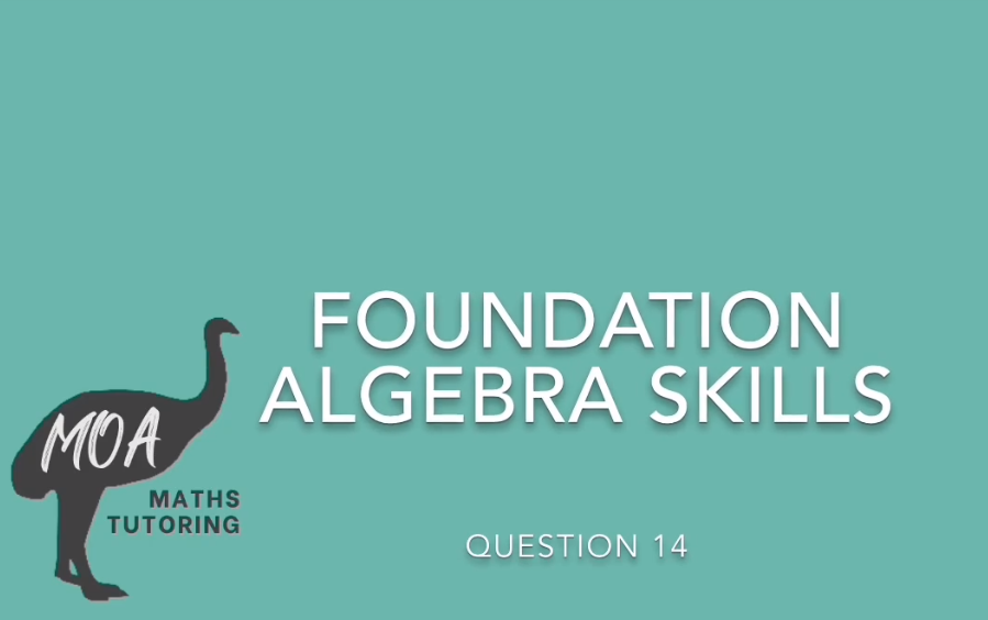 Algebra skills question 14 - solving basic exponential algebra equations