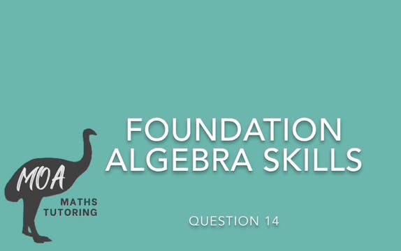Algebra skills question 14 - solving basic exponential algebra equations
