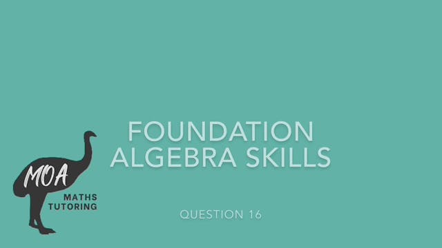 Algebra skills question 16 - solving algebra word problems