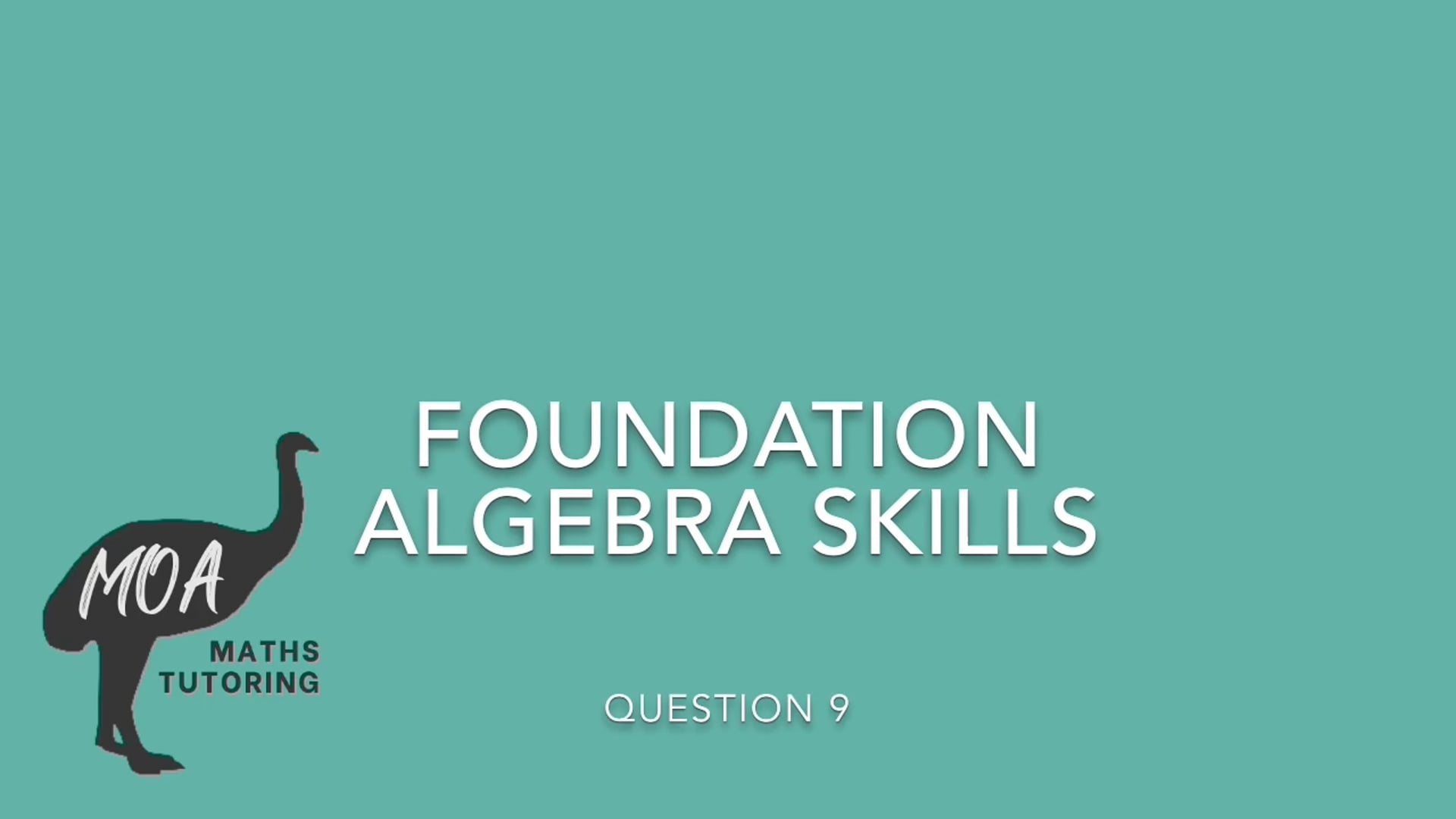 Algebra skills question 9 - rearranging formula