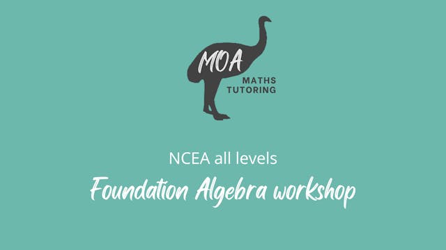 Foundation Algebra skills - all levels