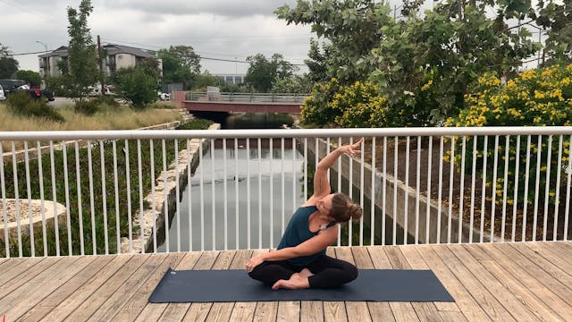Shoulder Opening Flow into Eagle Pose