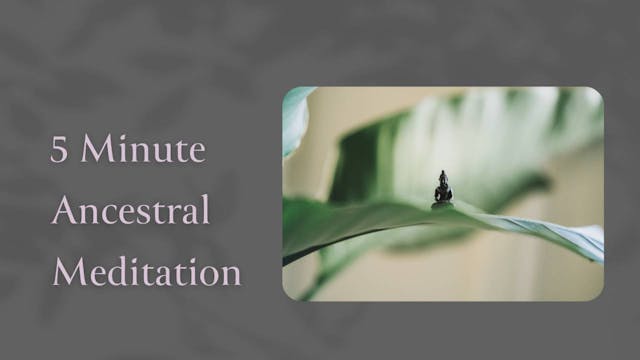 Module 6: 5 Minute Guided Meditation