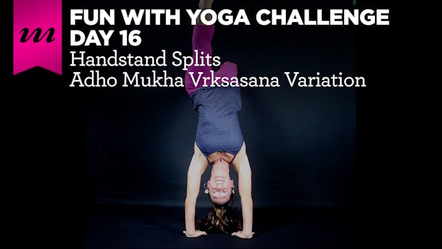 Fun With Yoga Challenge | Day 16 | Handstand Splits