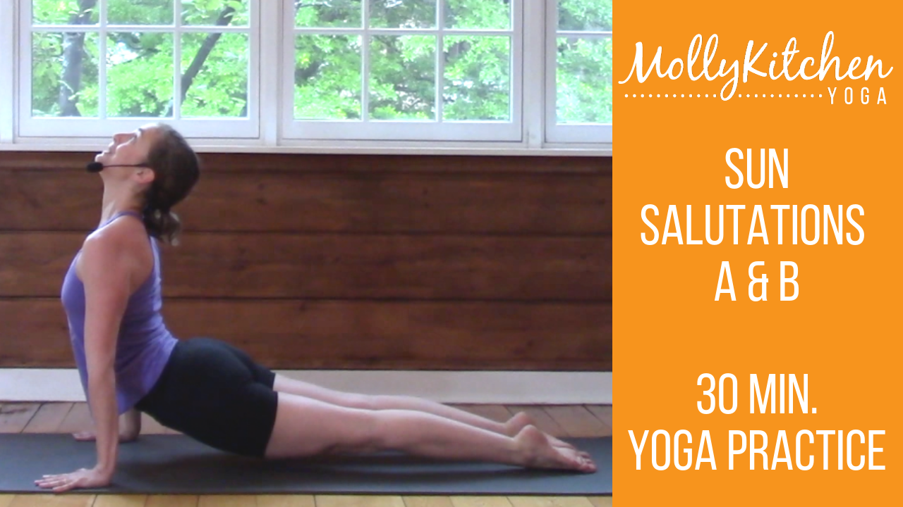 24. Sun Salutations A and B 30 Minute Beginner Friendly Class