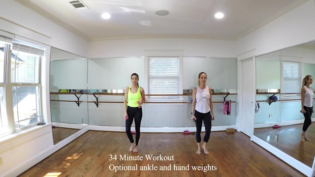 34 Minute Workout with Optional Ankle/Hand Weights
