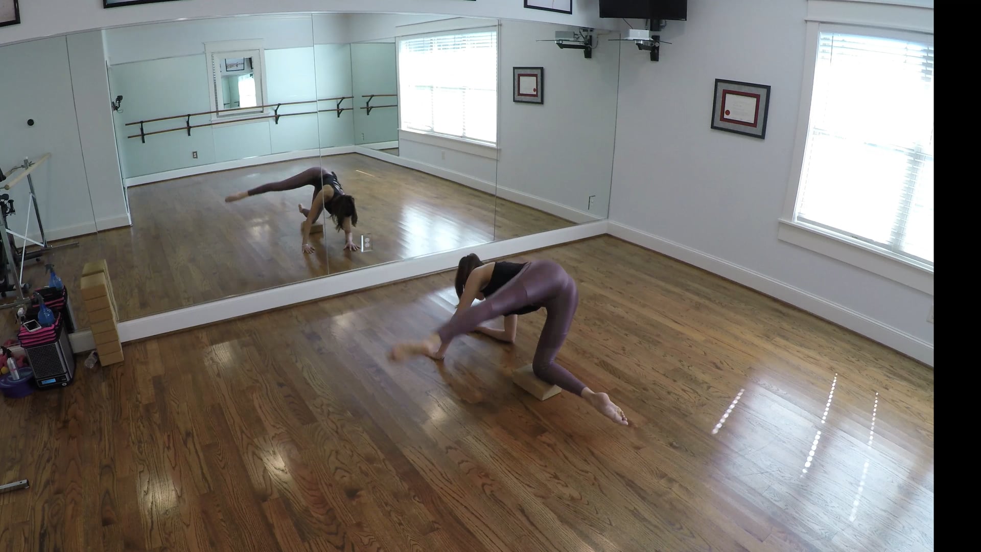 Lower Body "High Split on Block" OPTIONAL Yoga Block