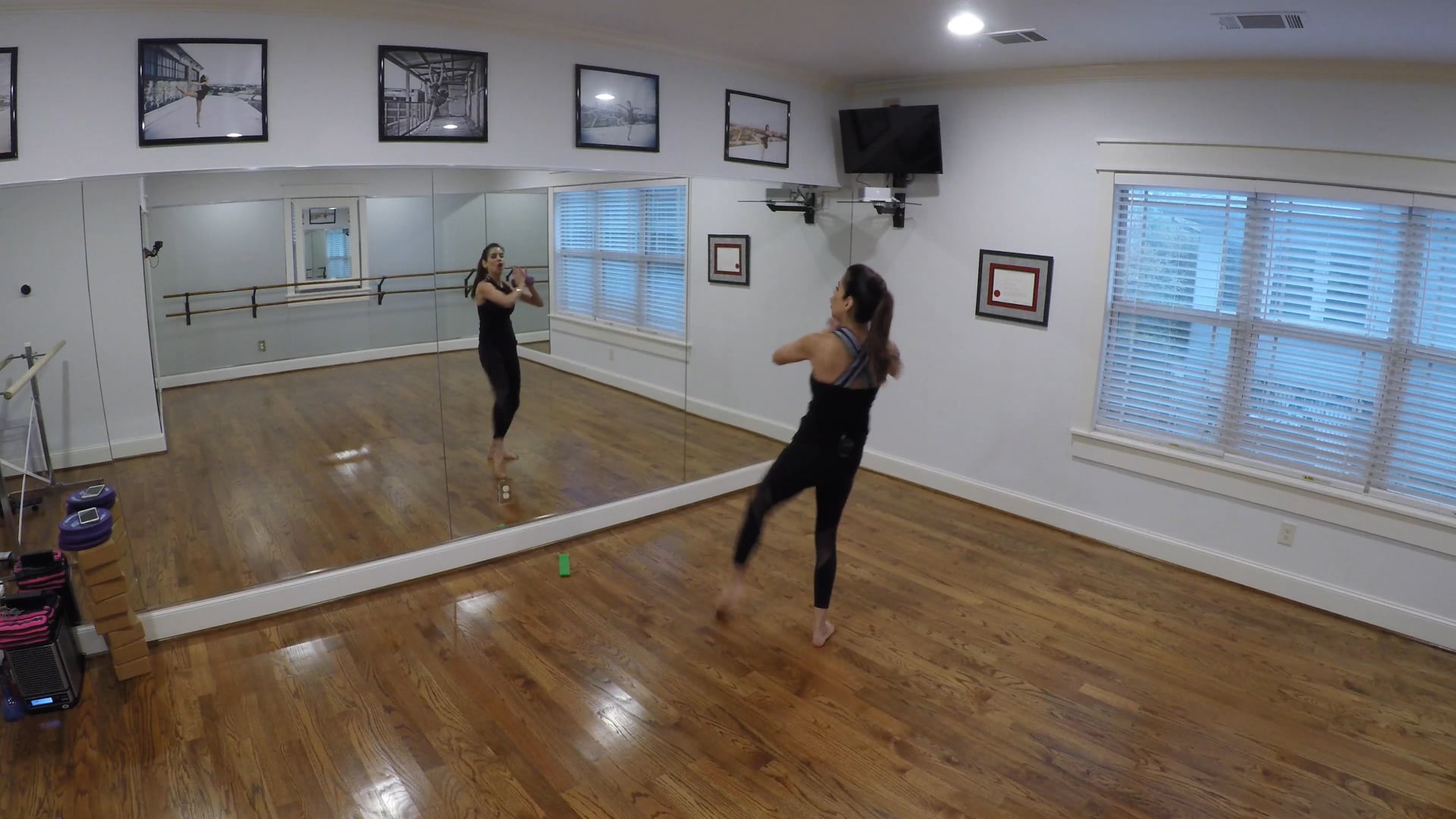 Full body Combo: Cardio/Upper Body/Lower Body (optional green band and weights)