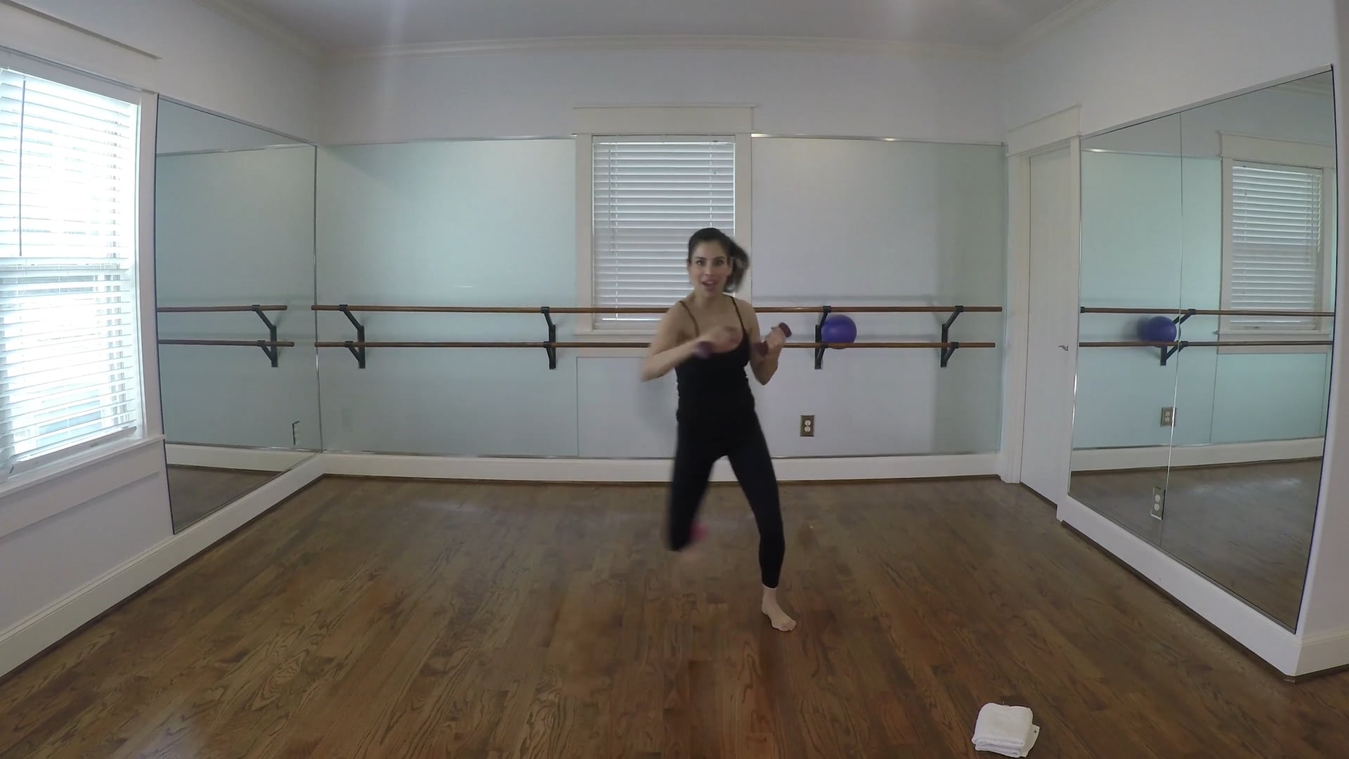 Cardio "Punch Cross" OPTIONAL 1-3 lb.Weights and Towel 