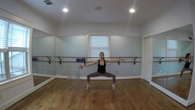 15 Minute Cardio and Barre Combo w/ OPTIONAL Light Weights