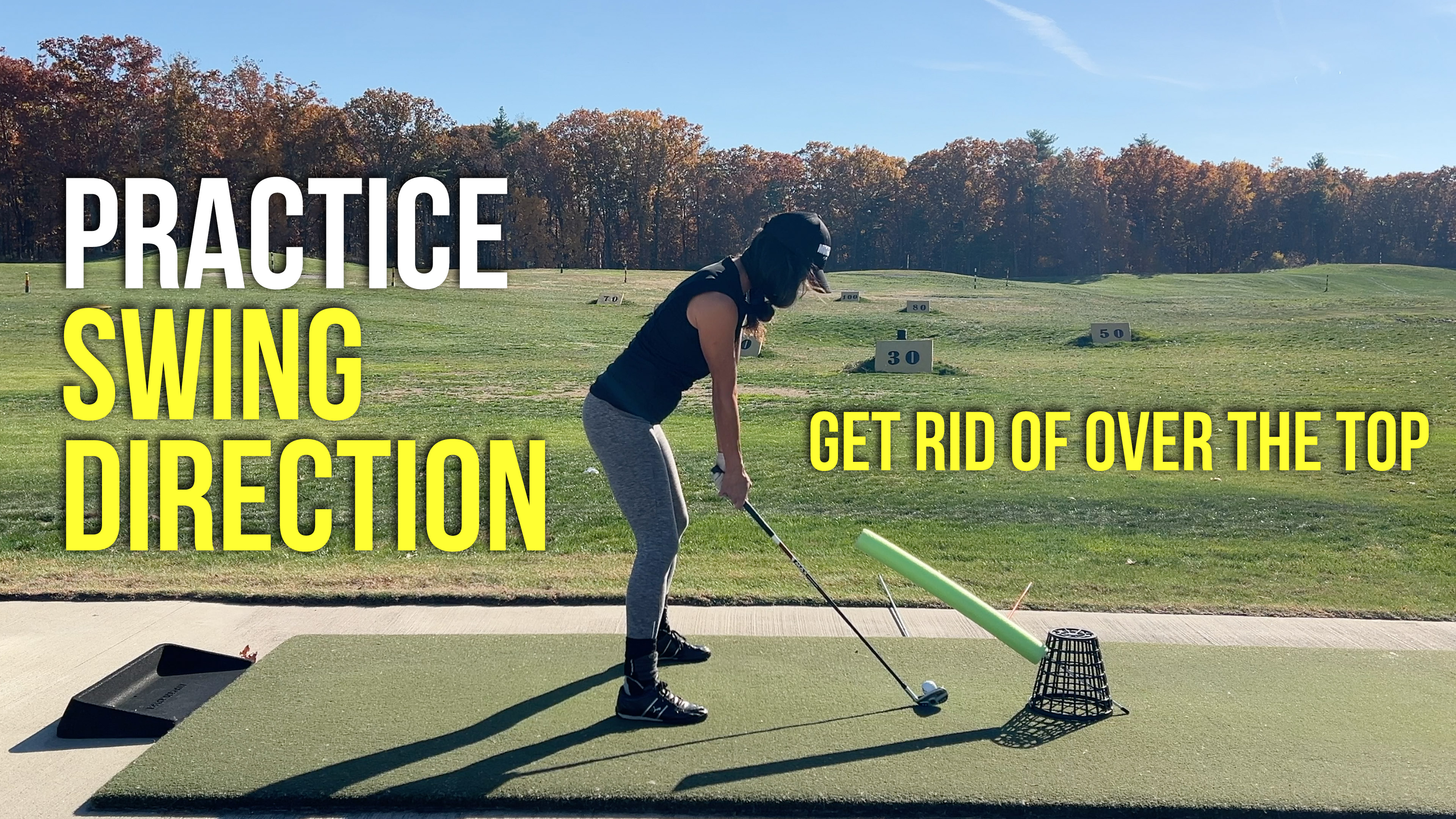 Practice Swing Direction with Basket & Noodle