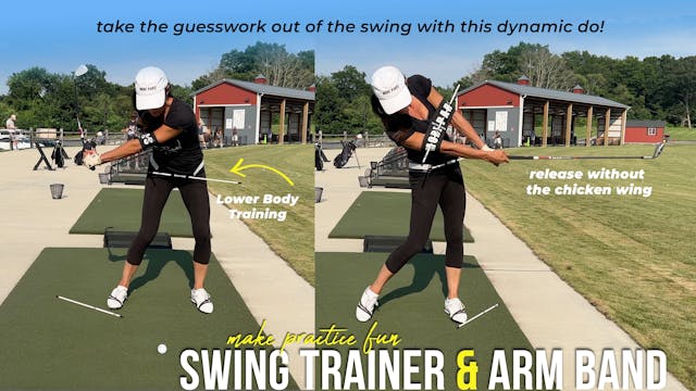 Swing Trainer & Arm Band for More Pars