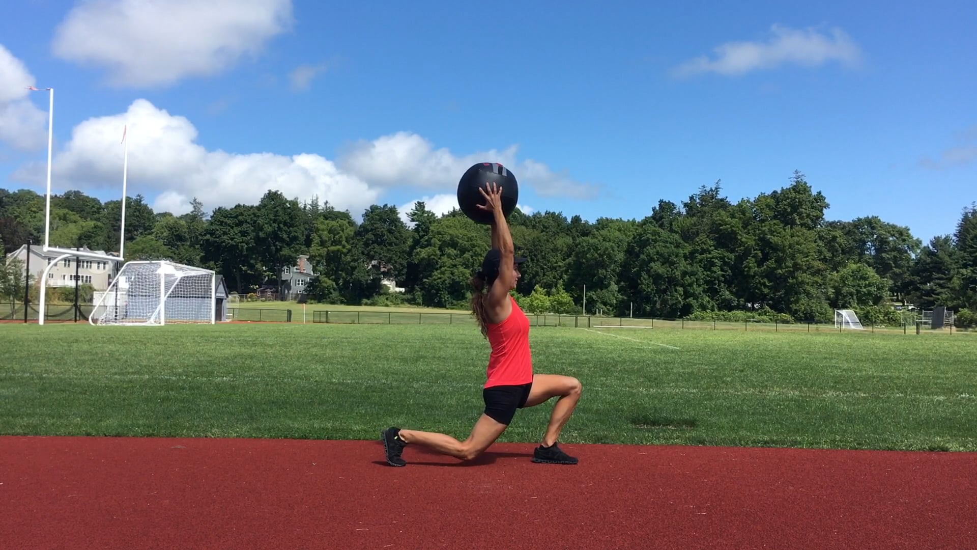 Medball Overhead Lunge