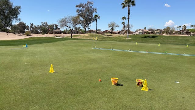 Putting with Orange Putter - Chandler...