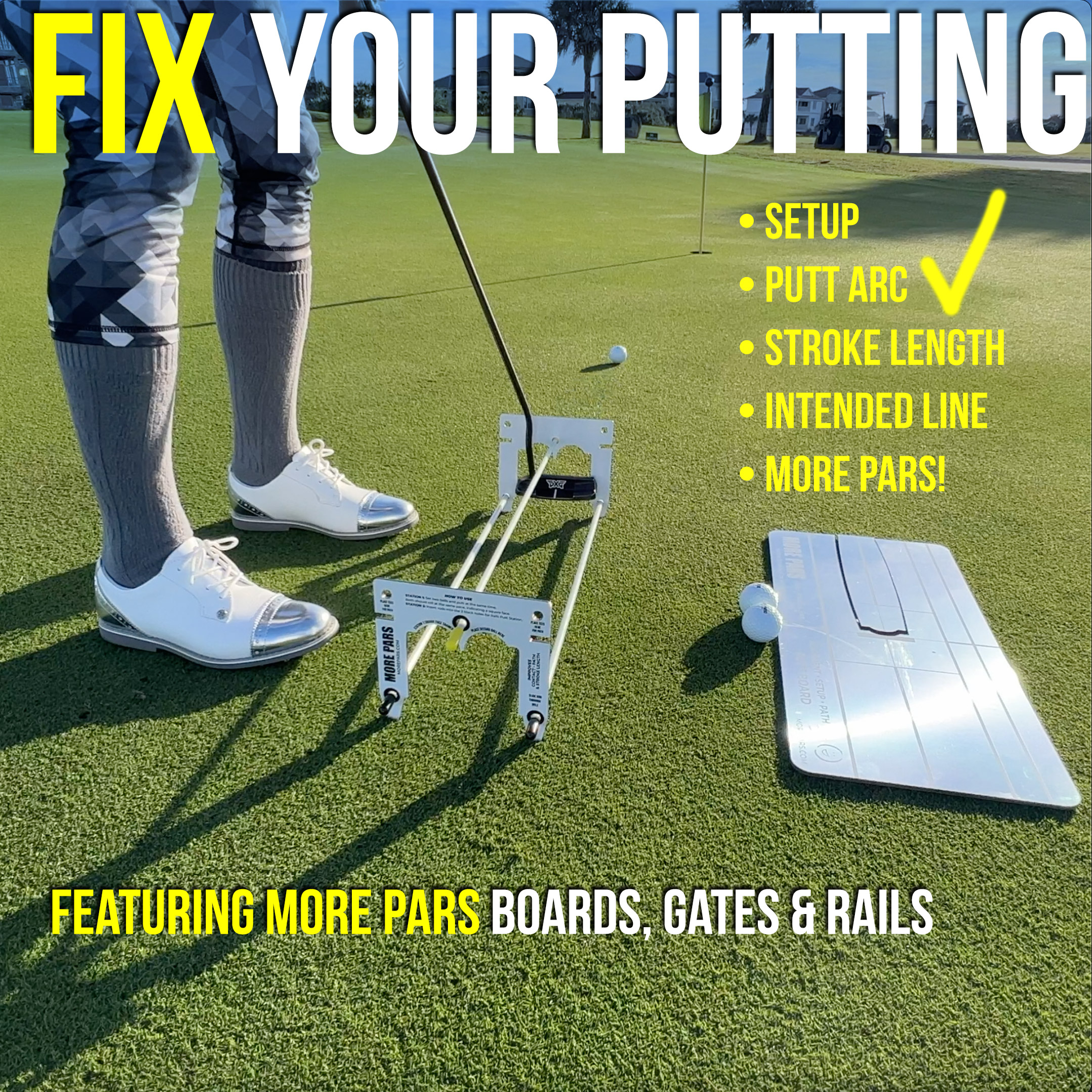 Putt Rails without Mirror Boards