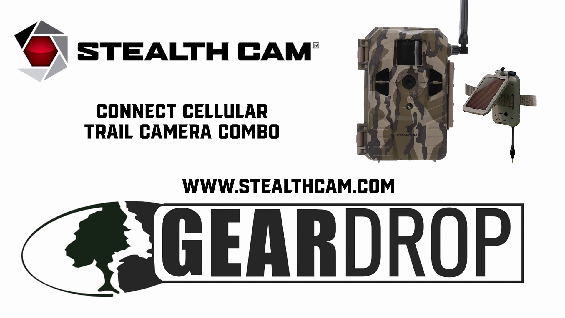 Stealth Cam Connect Max + Solar Combo in Mossy Oak Bottomland