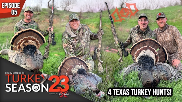 4 Turkeys & 1 Coyote Kill Two Days Down In Texas | TurkeySeason2023