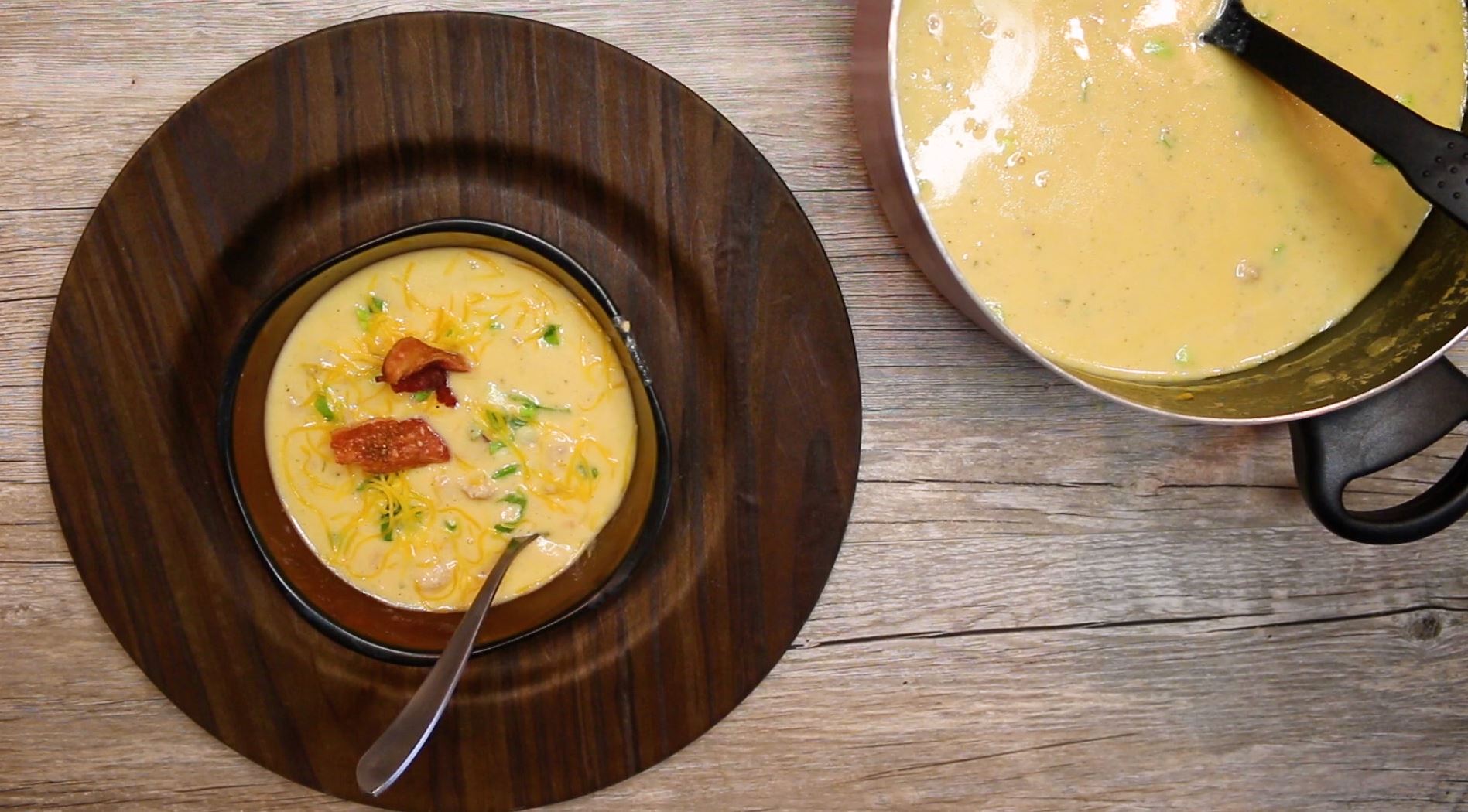 Bacon Cheddar Chive Wild Turkey Soup • KIITK