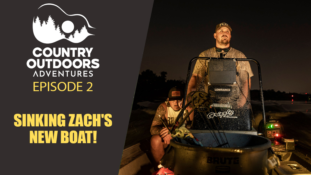 Sinking Zach's new Boat! Bowfishing for Gar • Country Outdoors