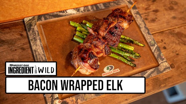 Bacon Wrapped Elk Medallions with Mal...