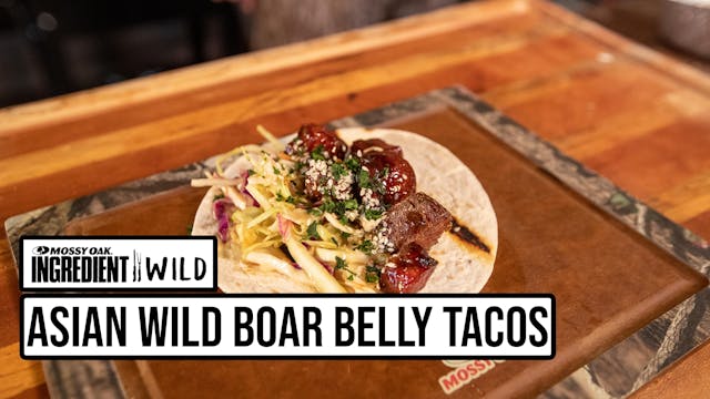 Sticky Asian Wild Boar Belly Tacos wi...