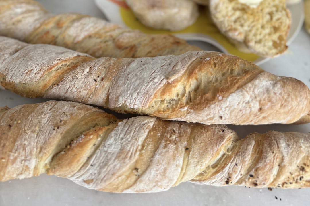 1recipe3ways:Baguettes English Muffins RusticBread