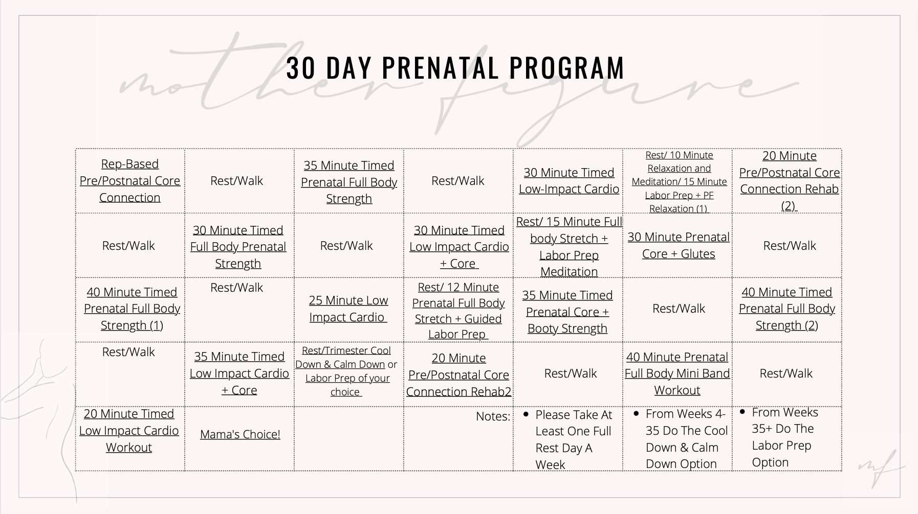 30 Day Prenatal Program