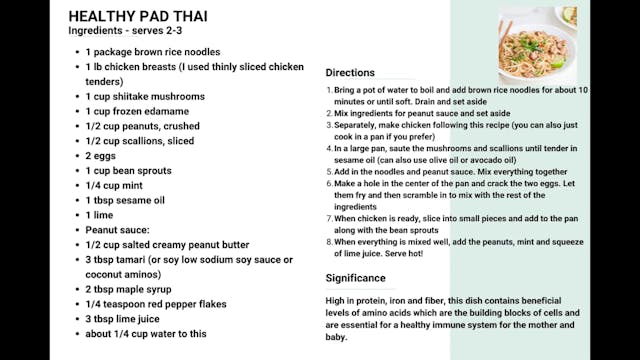 Healthy Pad Thai