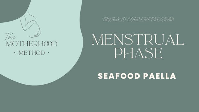 Menstrual Phase Dinner - Seafood Pael...