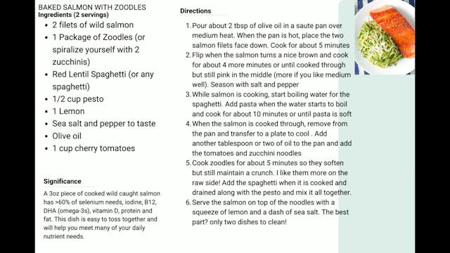 baked salmon with zoodles