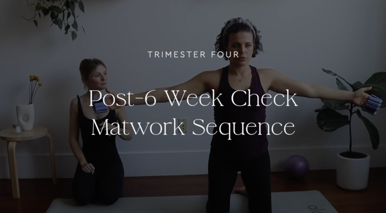 Post-6 week check matwork sequence