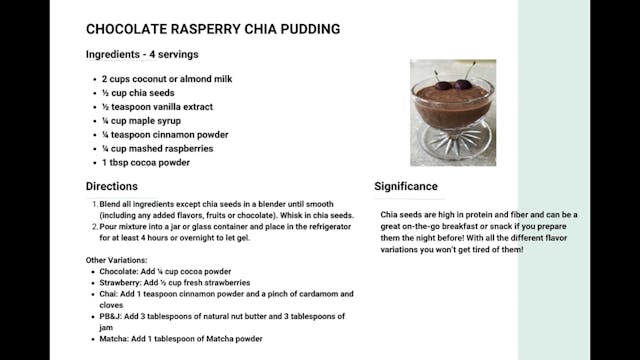 Chocolate Raspberry Chia Pudding