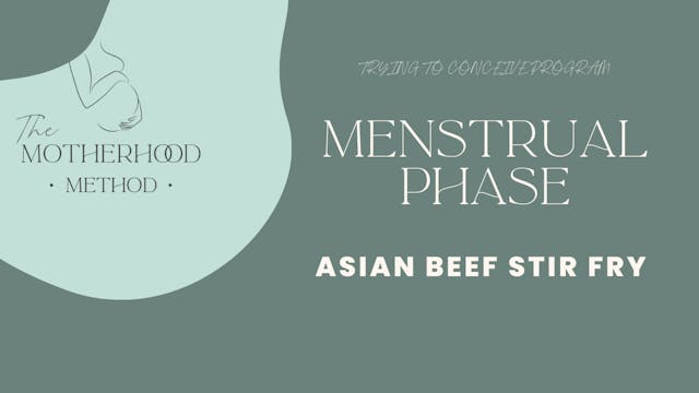 Menstrual Phase Dinner - Asian Beef Stir Fry  