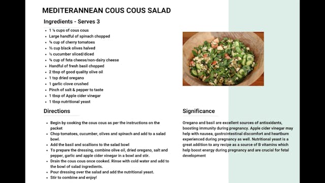 Mediterranean Cous Cous Salad