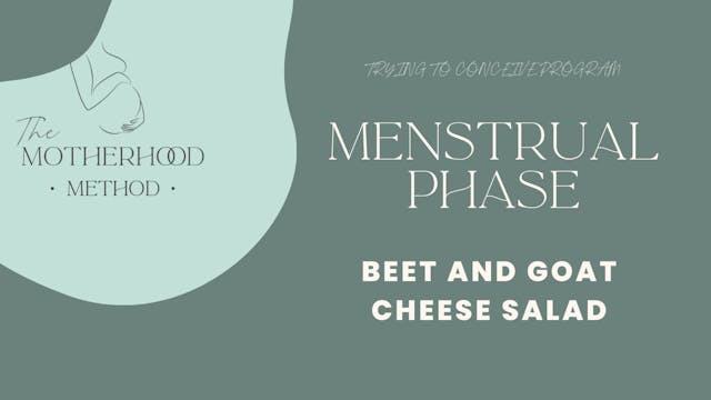 Menstrual Phase Lunch - Beet & Goat C...