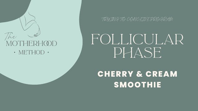 Follicular Phase Snack - Cherry & Cream Smoothie