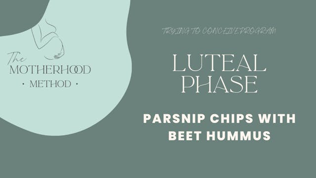 Luteal Phase Snack - Parsnip Chips w/ Beet Hummus