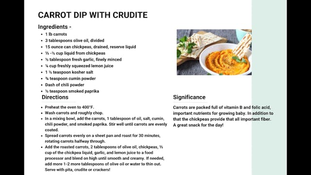 Carrot Dip With Crudite