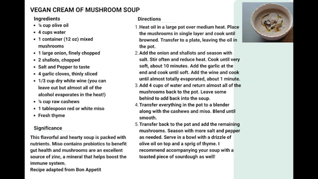 Vegan Cream of Mushroom Soup