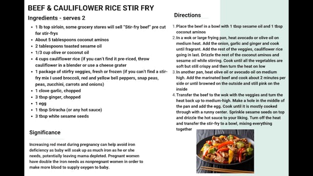 Beef & Cauliflower Rice Stir Fry