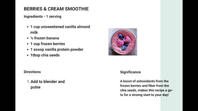 Berries & Cream Smoothie