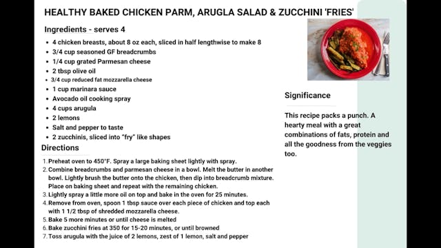 Healthy Baked Chicken Parm, Arugla Sa...